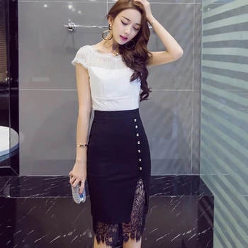 2Color Women Skirt Under The Open Fork Lace Skirt High Wrap Office Ladies Single-Breasted Female Skirt Plus Size 5XL 
2Color Women Skirt Under The Open Fork Lace Skirt High Wrap Office Ladies Single-Breasted Female Skirt Plus Size 5XL