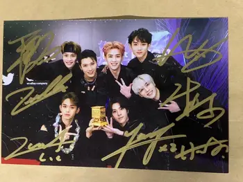 hand signed WayV autographed group photo 4*6 Award ceremony 1219A 
hand signed WayV autographed group photo 4*6 Award ceremony 1219A