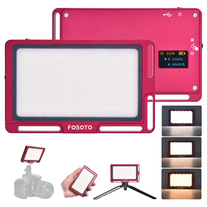 fosoto FT-03 Mini LED Video Camera Light panel 3500k-5700k 96 LED Photographic Lighting Vlog Fill Lamp for DSLR Canon Nikon Sony
fosoto FT-03 Mini LED Video Camera Light panel 3500k-5700k 96 LED Photographic Lighting Vlog Fill Lamp for DSLR Canon Nikon Sony