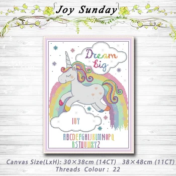 Rainbow Unicorn Cartoon decor painting 14CT 11CT counted cross stitch kits embroidery sets Needlework Sets Home decor
Rainbow Unicorn Cartoon decor painting 14CT 11CT counted cross stitch kits embroidery sets Needlework Sets Home decor