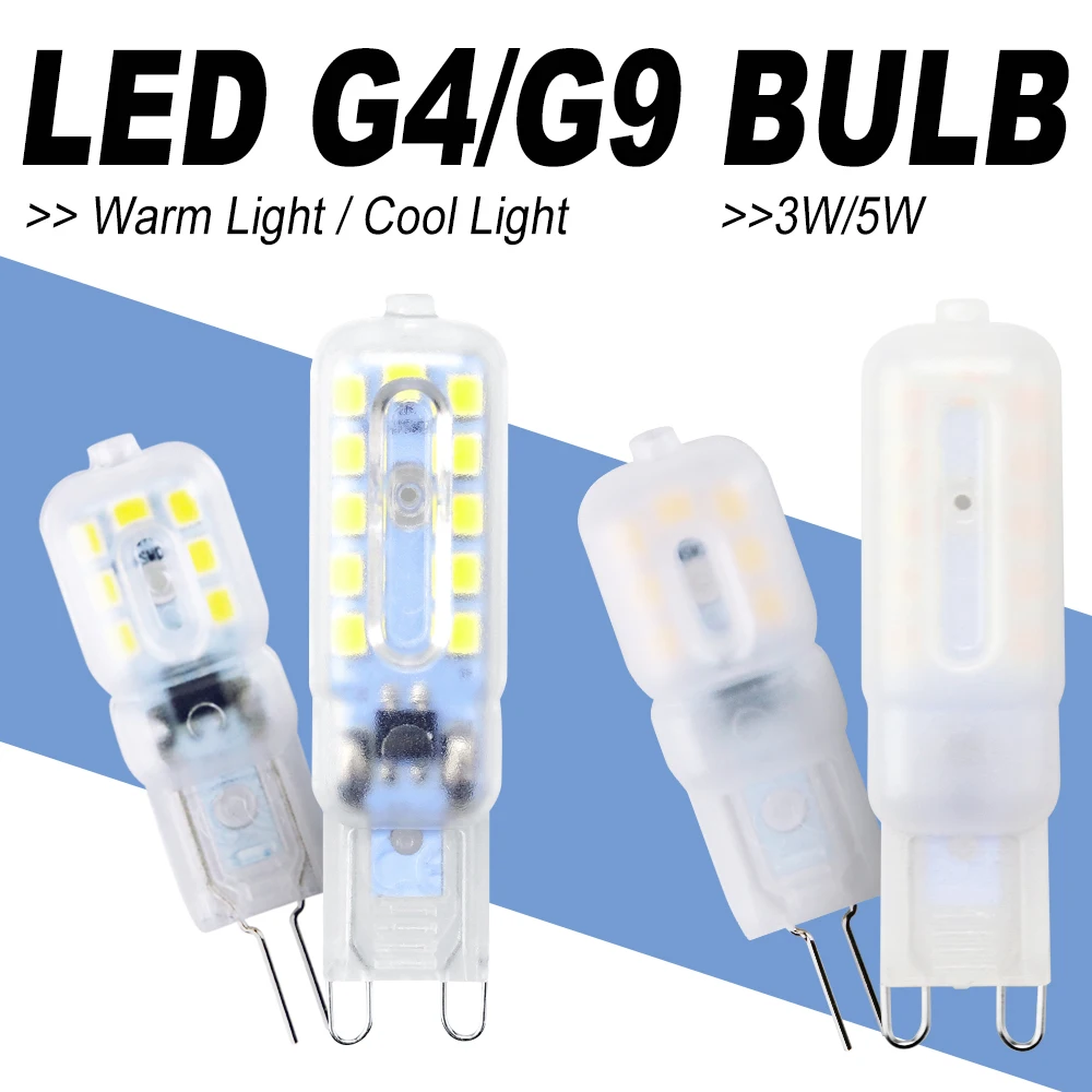 

G4 LED Lamp 3W 5W Corn Bulb LED Bulb G9 220V Dimmable LED Light 2835 Spotlight Chandelier Candle Lighting Replace Halogen Lamp
