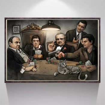Classic Movie Gangsters Godfather Scar Face Art Poster Canvas Painting and Prints Wall Art Pictures for Living Room Home Decor
Classic Movie Gangsters Godfather Scar Face Art Poster Canvas Painting and Prints Wall Art Pictures for Living Room Home Decor