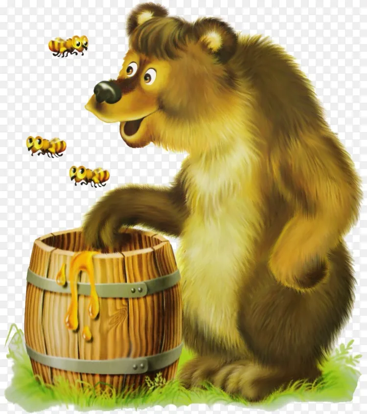 棕色熊蜂蜜面包鸭烟熊吃蜂蜜png图片素材免费下载 图片编号 Png素材网