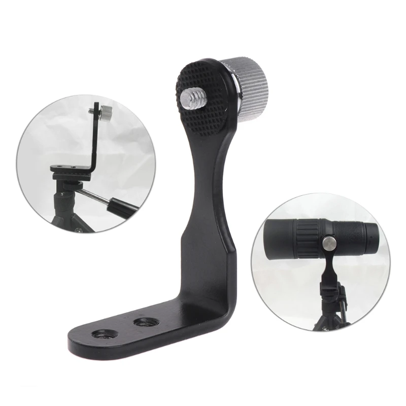 Metal Binocular Telescope Mount Holder Dedicated L Adapter with Tripod Connector