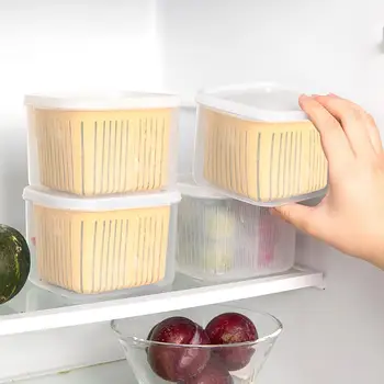 Kitchen Refrigerator Storage Containers With Lid PP Fresh-Keeping Storage Box Fruit Vegetable Drain Crisper Kitchen Storage Box
Kitchen Refrigerator Storage Containers With Lid PP Fresh-Keeping Storage Box Fruit Vegetable Drain Crisper Kitchen Storage Box