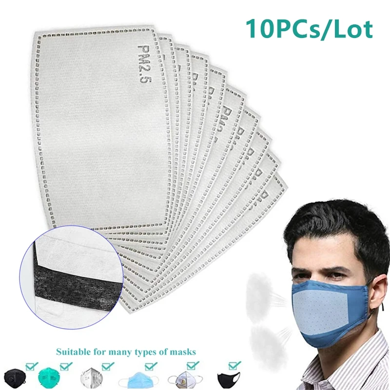 10Pcs/Set PM2.5 Anti Haze Mouth Mask Replaceable Filter 5 Layers Non-woven Adult Child Kids Activated Pad Carbon Filters Gasket
10Pcs/Set PM2.5 Anti Haze Mouth Mask Replaceable Filter 5 Layers Non-woven Adult Child Kids Activated Pad Carbon Filters Gasket
