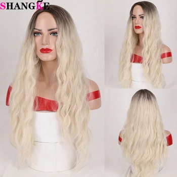 SHANGKE Women's Wig Middle Part Long Wavy Synthetic Wigs For Women Ombre Blonde Heat Resistant Fake Hair
SHANGKE Women's Wig Middle Part Long Wavy Synthetic Wigs For Women Ombre Blonde Heat Resistant Fake Hair