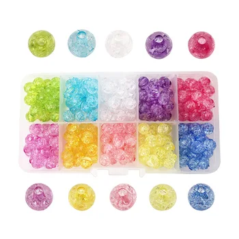 Cute 10Colors/set (with Box) Acrylic Hole Crackle Ball Beads Charms DIY Handmade Neacklace Bracelet Jewelry Making Accessaries
Cute 10Colors/set (with Box) Acrylic Hole Crackle Ball Beads Charms DIY Handmade Neacklace Bracelet Jewelry Making Accessaries