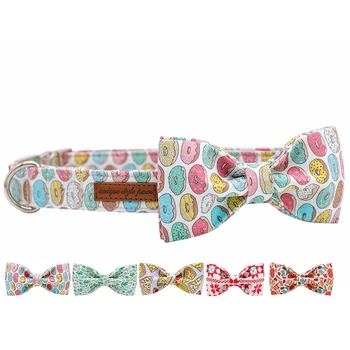 Donuts Cotton Fabric Dog Collar and Leash Set with Bow Tie for Big and Small Dog Metal Buckle Pet Accessories
Donuts Cotton Fabric Dog Collar and Leash Set with Bow Tie for Big and Small Dog Metal Buckle Pet Accessories