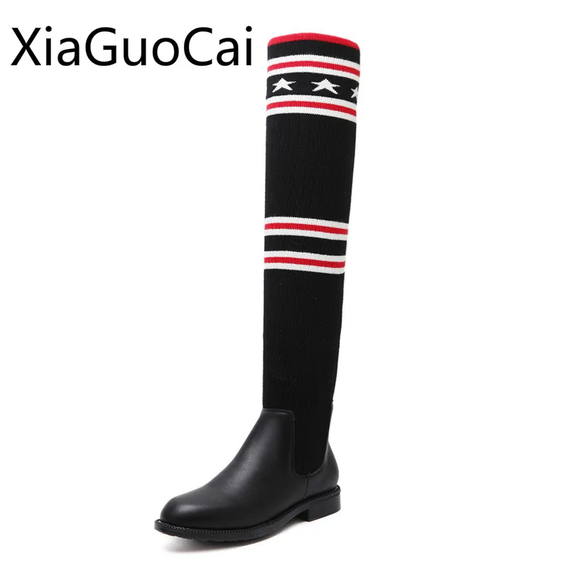 High Quality Women Long Elastic Stockings Boots Fashion Winter Low-heeled Ladies Riding Boots Over-the-knee Women Boots
High Quality Women Long Elastic Stockings Boots Fashion Winter Low-heeled Ladies Riding Boots Over-the-knee Women Boots