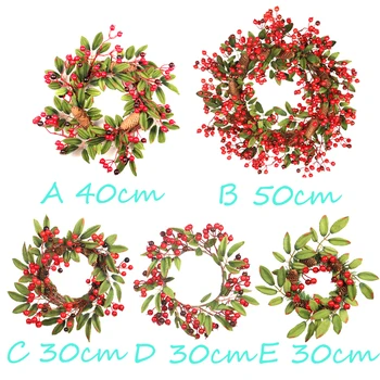 5 Types Big Pine Cone Garland Flower Wreath Rural Spring Berry Christmas Decoration Women Garland Door Decoration Wedding Basket 
5 Types Big Pine Cone Garland Flower Wreath Rural Spring Berry Christmas Decoration Women Garland Door Decoration Wedding Basket