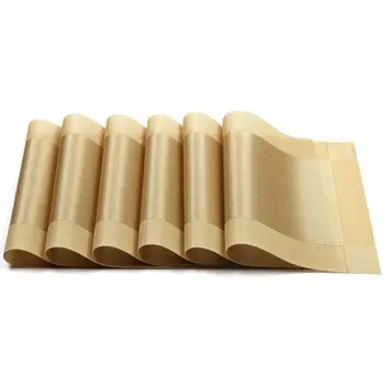 Placemat, Crossweave Woven Non-Slip Insulation Placemat Washable Table Mats Gold
Placemat, Crossweave Woven Non-Slip Insulation Placemat Washable Table Mats Gold