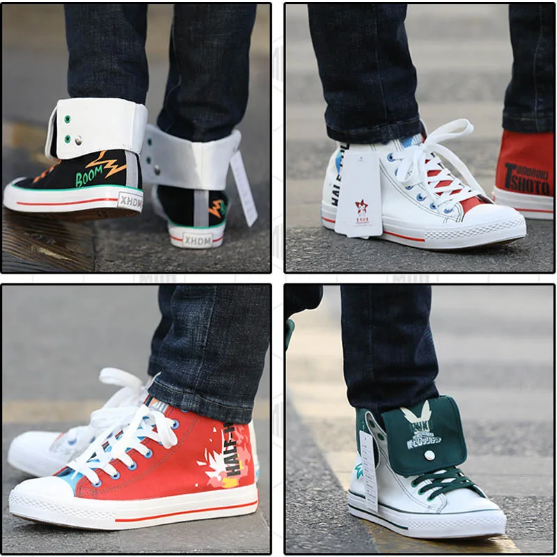 Cosroad Boku no My Hero Academia Cosplay Canvas Shoes Bakugou Katsuki Todoroki Shoto Midoriya Izuku Casual Shoes0 (13)