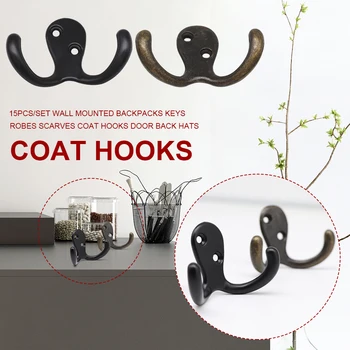 15pcs/set Keys Coat Hooks Hats Towel Zinc Alloy Multifunction Robes With 30 Screws Wall Mounted Door Back Backpacks Scarves 
15pcs/set Keys Coat Hooks Hats Towel Zinc Alloy Multifunction Robes With 30 Screws Wall Mounted Door Back Backpacks Scarves