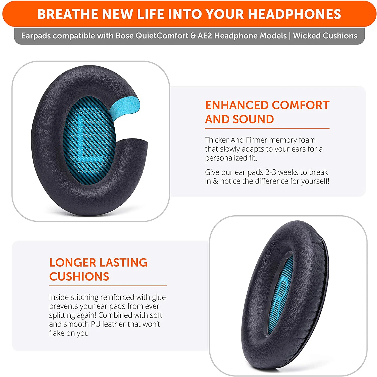 Sheepskin Headset Foam Cusion Replacement for BOSE QC35 QC25 QC15 AE2 Genuine Leather Headphone Earpads Lambskin Sponge Cover Sheepskin Headset Foam Cusion Replacement for BOSE QC35 QC25 QC15 AE2 Genuine Leather Headphone Earpads Lambskin Sponge Cover