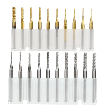10pcs 0.8-3.175mm PCB Milling Cutter Titanium Coated CNC Router Bit Set Carbide End Mill CNC End Mill
10pcs 0.8-3.175mm PCB Milling Cutter Titanium Coated CNC Router Bit Set Carbide End Mill CNC End Mill