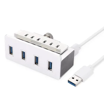 USB 3.0 Clamp Hub Premium Aluminium 4-port Hub of Adjustable Clip Buckle for iMAC Slim Unibody All-in-one Desktop or any PC
USB 3.0 Clamp Hub Premium Aluminium 4-port Hub of Adjustable Clip Buckle for iMAC Slim Unibody All-in-one Desktop or any PC