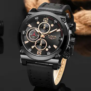 LIGE Mens Casual Sport Quartz Watch Mens Watches Top Brand Luxury Chronograph Watch Men Automatic Date Leather Military Watch
LIGE Mens Casual Sport Quartz Watch Mens Watches Top Brand Luxury Chronograph Watch Men Automatic Date Leather Military Watch