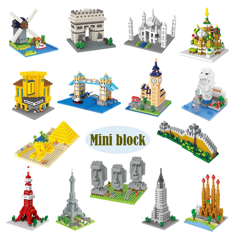 Mini Block Factory Famous World Architecture Mini Big Ben Sphinx DIY Model Micro Diamond Plastic Building Blocks Toys For Kids
Mini Block Factory Famous World Architecture Mini Big Ben Sphinx DIY Model Micro Diamond Plastic Building Blocks Toys For Kids