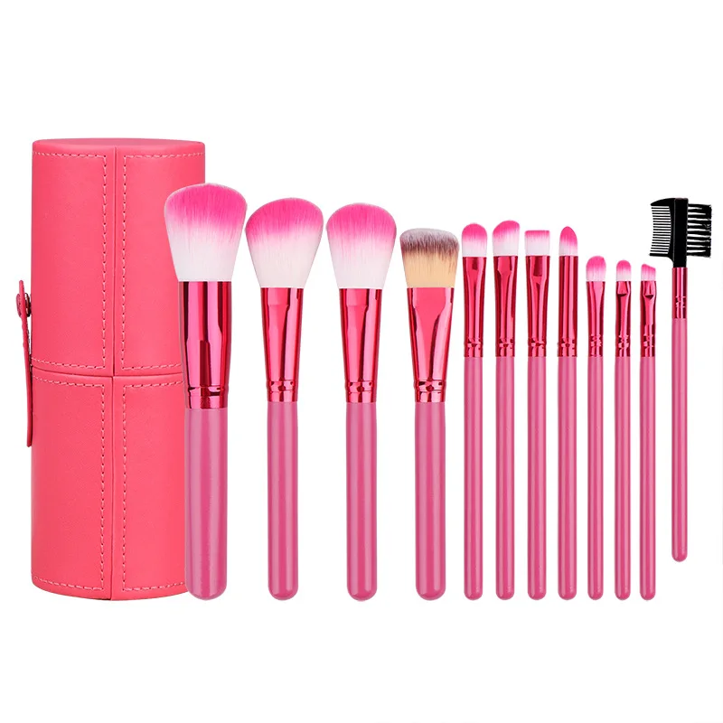 12Pcs/Sets Eye Shadow Foundation Eyebrow Lip Brush cosmetics Makeup Brushes Tool Leather Cup Holder Case hot Kit
12Pcs/Sets Eye Shadow Foundation Eyebrow Lip Brush cosmetics Makeup Brushes Tool Leather Cup Holder Case hot Kit