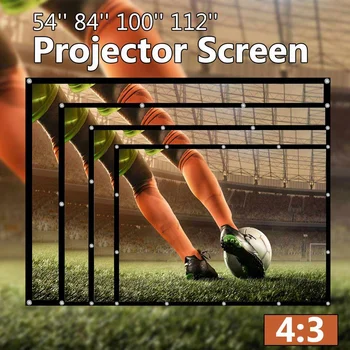 4:3 Projector Simple Folding Screen Portable Home Outdoor KTV Office 3D HD Projector Screen Projection Screen 54/84/112 inch
4:3 Projector Simple Folding Screen Portable Home Outdoor KTV Office 3D HD Projector Screen Projection Screen 54/84/112 inch