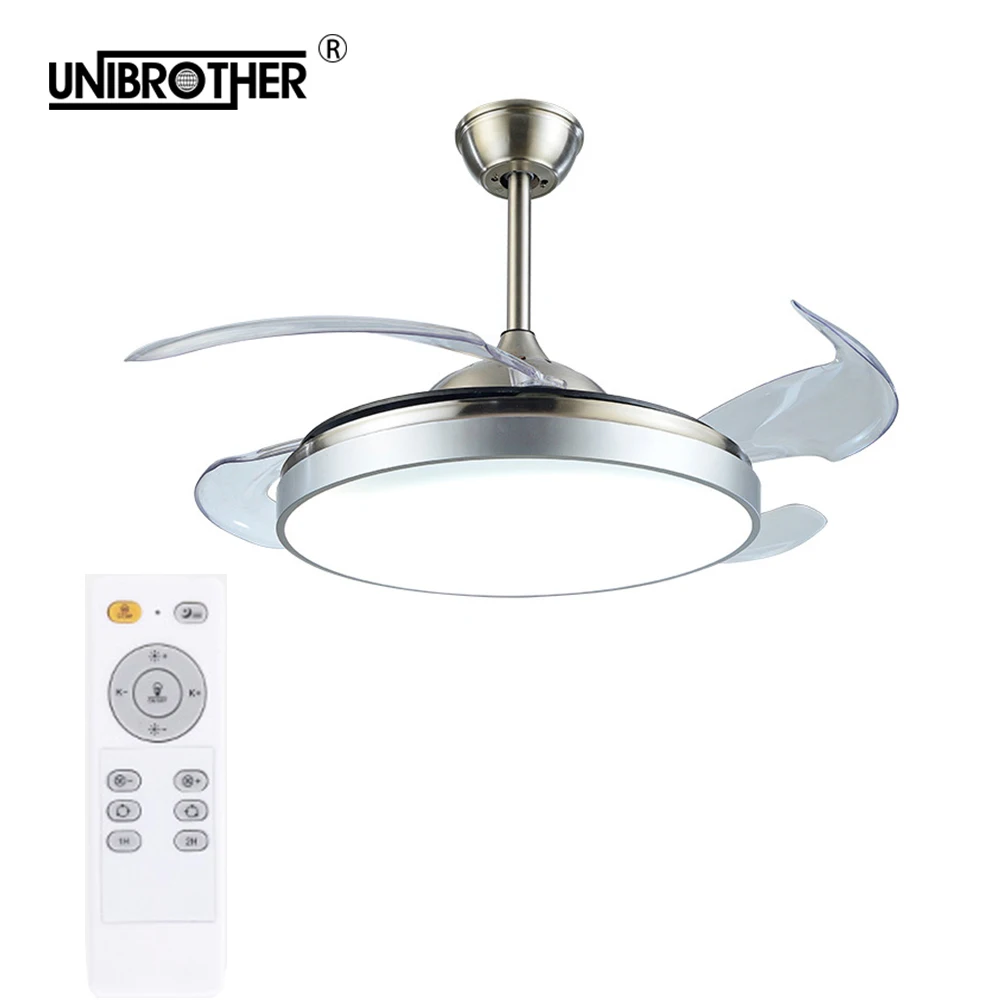 Silent Ceiling fan lamp light with remote control dimming 110V modern invisible leaf lamp 42 inch 220V restaurant lighting
Silent Ceiling fan lamp light with remote control dimming 110V modern invisible leaf lamp 42 inch 220V restaurant lighting
