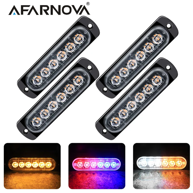 4x 6 Led Strobe Warning Light Grille Flashing Light Amber Yellow Blue Red Bar Truck Beacon Lamp Emergency Warning Traffic Light
4x 6 Led Strobe Warning Light Grille Flashing Light Amber Yellow Blue Red Bar Truck Beacon Lamp Emergency Warning Traffic Light