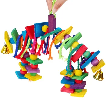 2Pcs/set Birds Parrots Toys Chew Toy Multicolored Wooden Blocks Bite Toys for Small and Medium Parrots Birds WWO66
2Pcs/set Birds Parrots Toys Chew Toy Multicolored Wooden Blocks Bite Toys for Small and Medium Parrots Birds WWO66