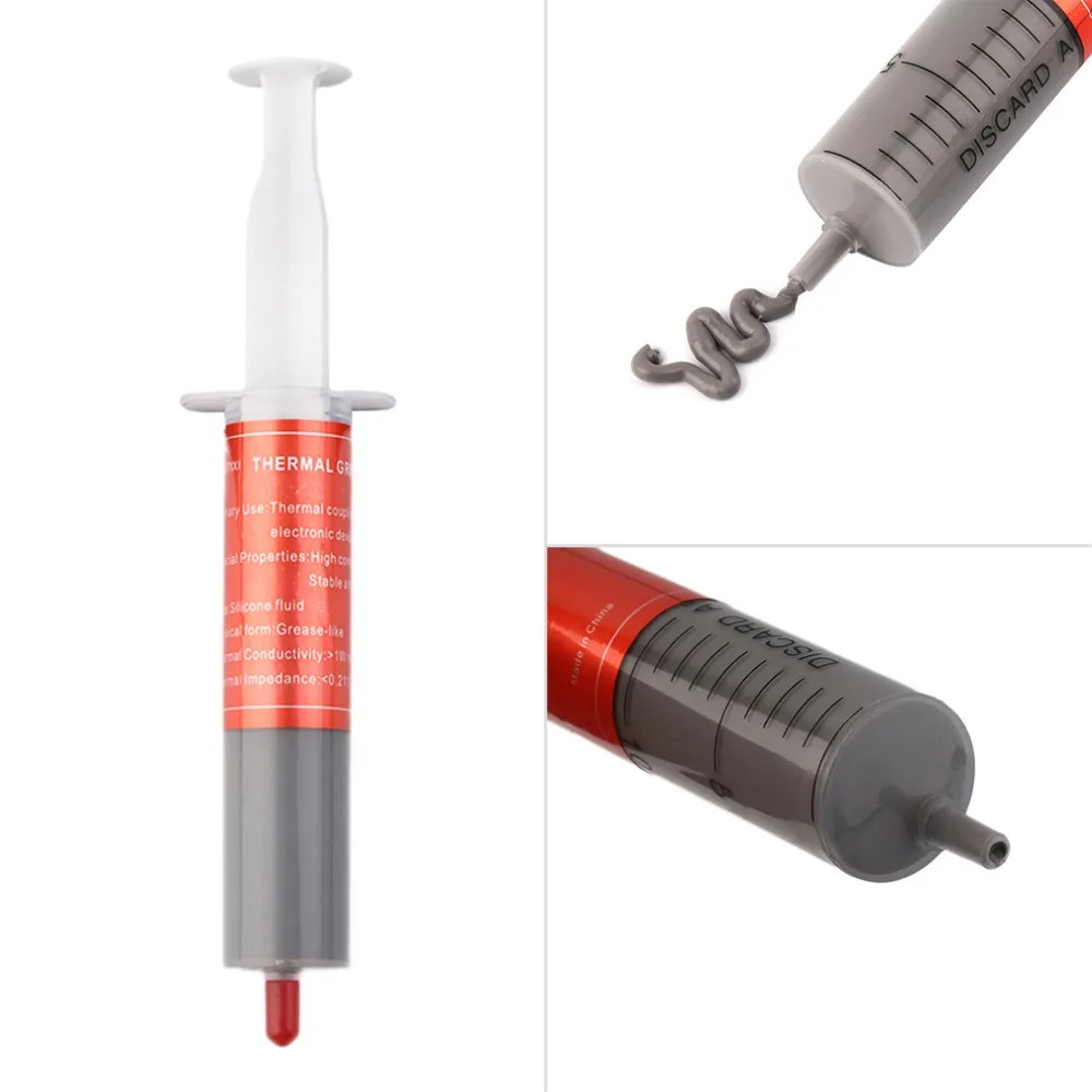 5pcs New 30g Syringe Thermal Grease gray CPU Chip Heatsink Paste Conductive Compound ABS Material Brand New
5pcs New 30g Syringe Thermal Grease gray CPU Chip Heatsink Paste Conductive Compound ABS Material Brand New
