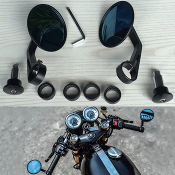 Hot New 2pcs Round Motorcycle Mirror 7/8" Handle Bar End Rearview Side Mirrors for Cafe Racer 
Hot New 2pcs Round Motorcycle Mirror 7/8" Handle Bar End Rearview Side Mirrors for Cafe Racer