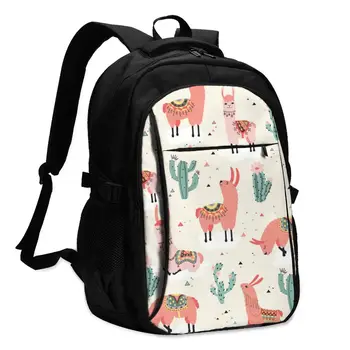 Backpack USB Charge Women Happy Llama With Lovely Flowers And Cacti Student Backpack Letters Print School Bag Girls Backpack
Backpack USB Charge Women Happy Llama With Lovely Flowers And Cacti Student Backpack Letters Print School Bag Girls Backpack