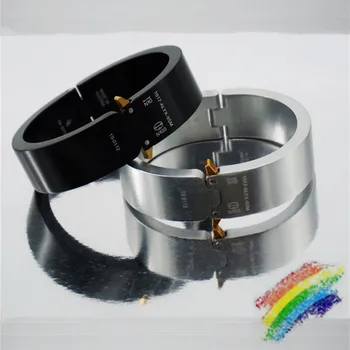 

New Solid Alyx Bracelet Men Women 1017 ALYX 9SM Bracelets 1:1 High Quality Austria Lasered Logo Cuff Buckle Clasp