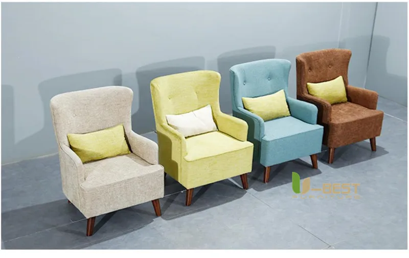 living room furniture modern chair Italian design wooden frame chair leisure chair single fabric sofa chair (10)