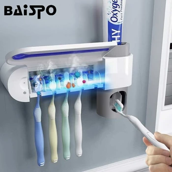 2 in 1 UV Light Ultraviolet Toothbrush Sterilizer Toothbrush Holder Automatic Toothpaste Squeezers Dispenser Home Bathroom Set
2 in 1 UV Light Ultraviolet Toothbrush Sterilizer Toothbrush Holder Automatic Toothpaste Squeezers Dispenser Home Bathroom Set