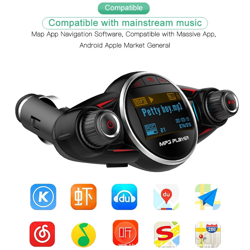 Wireless Music Stylish FM Modulator HandsFree Wireless Bluetooth Car Kit TF USB Music Receiver Adatper Transmitter MP3 Music
Wireless Music Stylish FM Modulator HandsFree Wireless Bluetooth Car Kit TF USB Music Receiver Adatper Transmitter MP3 Music