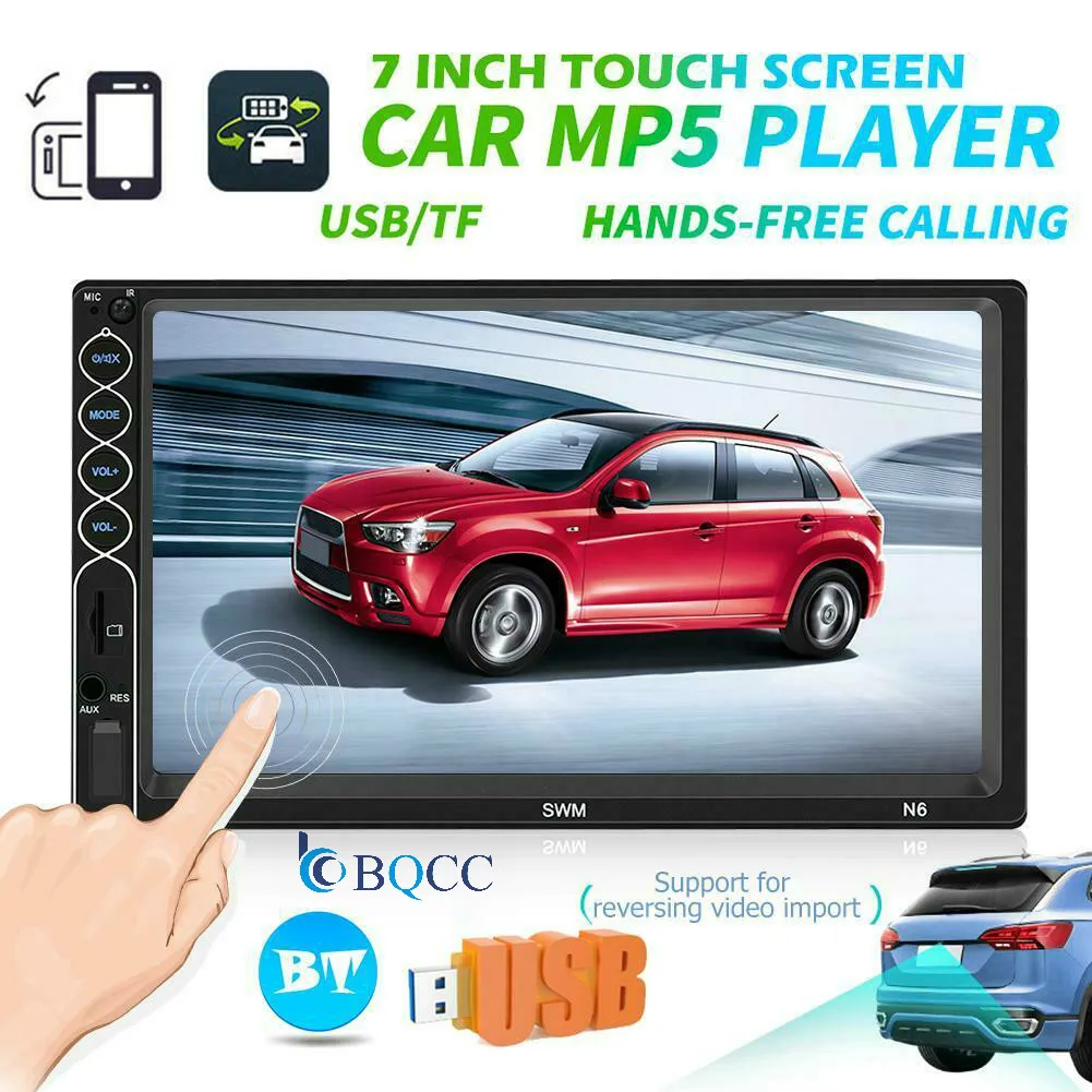 7 дюймовый автомобильный радиоприемник 2DIN Bluetooth стерео MP3 MP5 сенсорный