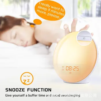 Alarm Clock with Lighting Effects Night Lamp with 20 Programmable Brightness Alarms Simulation of Sunrise and Sunset
Alarm Clock with Lighting Effects Night Lamp with 20 Programmable Brightness Alarms Simulation of Sunrise and Sunset