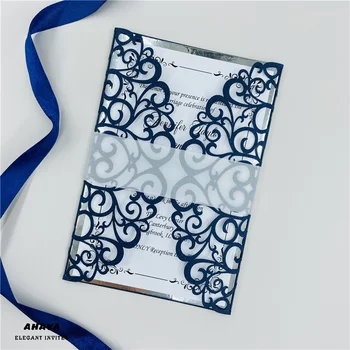 Free Shipping 50×Dark Navy Laser Cut Wedding Invitations Cards Wedding Bridal Shower Gift Greeting Card Kits Event Party Supplie 
Free Shipping 50×Dark Navy Laser Cut Wedding Invitations Cards Wedding Bridal Shower Gift Greeting Card Kits Event Party Supplie