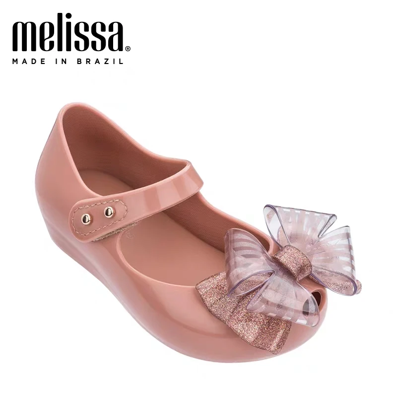 

Mini Melissa Ultragirl Sweet Bow Girl Jelly Shoes Sandals 2023 Baby Shoes Melissa Sandals For Kids Non-slip Sandalias