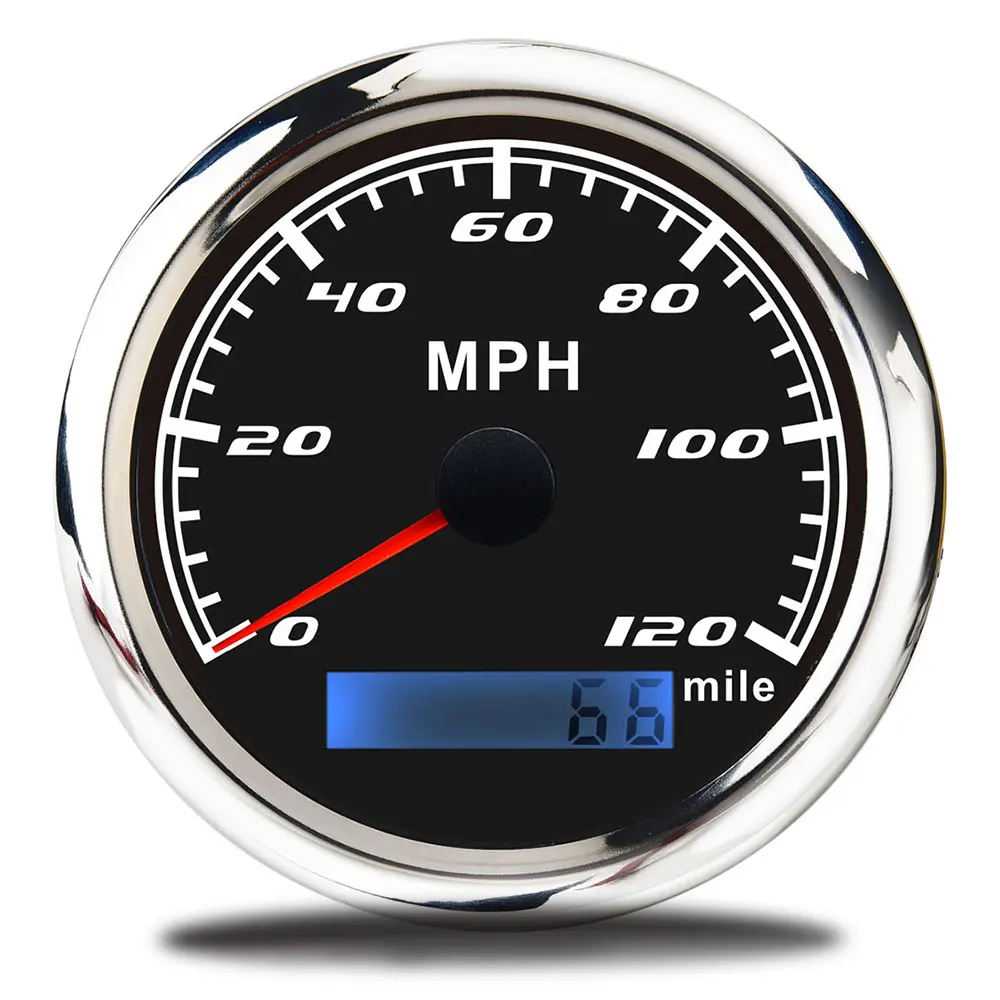 85 мм GPS измеритель скорости 30MPH 60MPH 120 MPH импульсный сигнал с красной подсветкой для