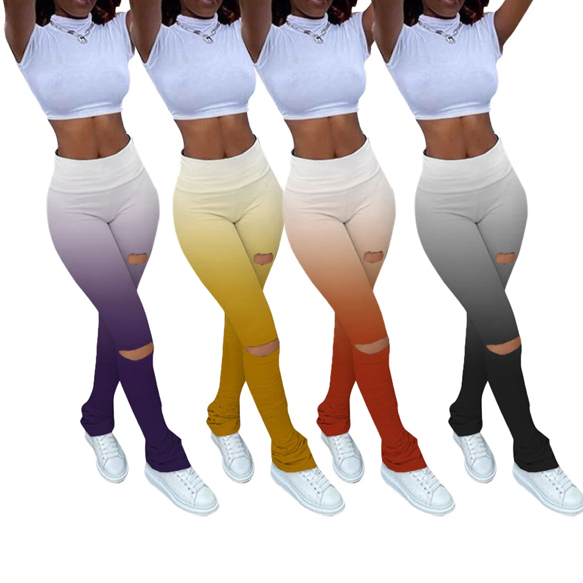AA Women Pants Long Running High Waist Flared Trousers Gradient Stretchy Workout Hollow Design Wide Waist Band Pants
AA Women Pants Long Running High Waist Flared Trousers Gradient Stretchy Workout Hollow Design Wide Waist Band Pants