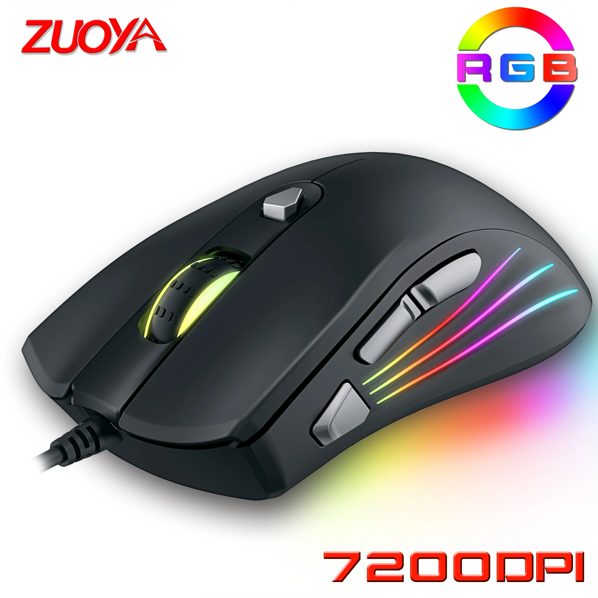 Original Wired Profession Gaming Mouse Mice 3600/7200DPI RGB Backlight LED Optical Sensor 7 Button For Laptop Computer PC Gamer
Original Wired Profession Gaming Mouse Mice 3600/7200DPI RGB Backlight LED Optical Sensor 7 Button For Laptop Computer PC Gamer