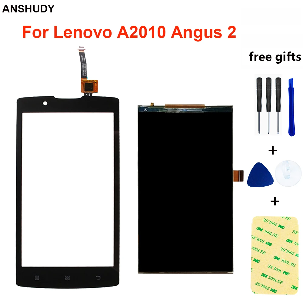 100% тест для lenovo A2010 Angus 2 Сенсорный экран дигитайзер сенсорная панель стекло + ЖК
