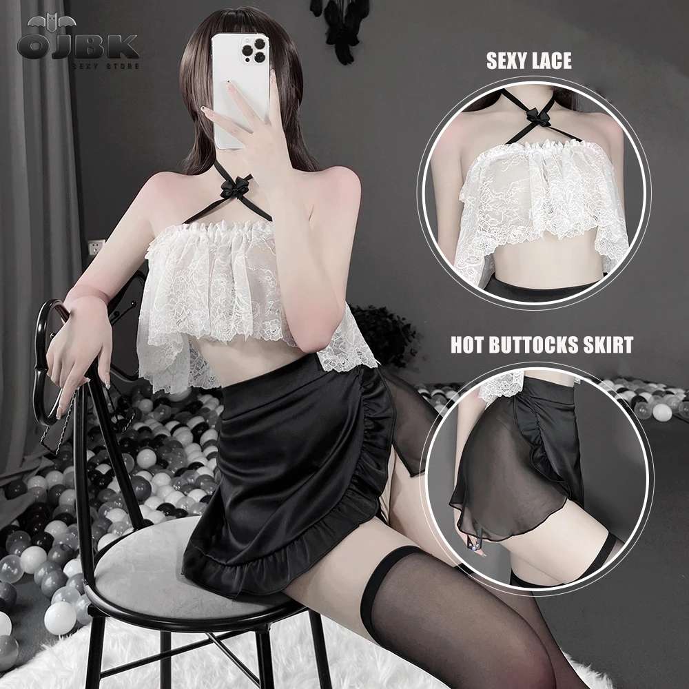 OJBK Women Sexy Lingerie Secretary Backless Uniform Cosplay Exotic Office Lady Transparent Lace Halter Top Outfit Mini Skirt New
OJBK Women Sexy Lingerie Secretary Backless Uniform Cosplay Exotic Office Lady Transparent Lace Halter Top Outfit Mini Skirt New