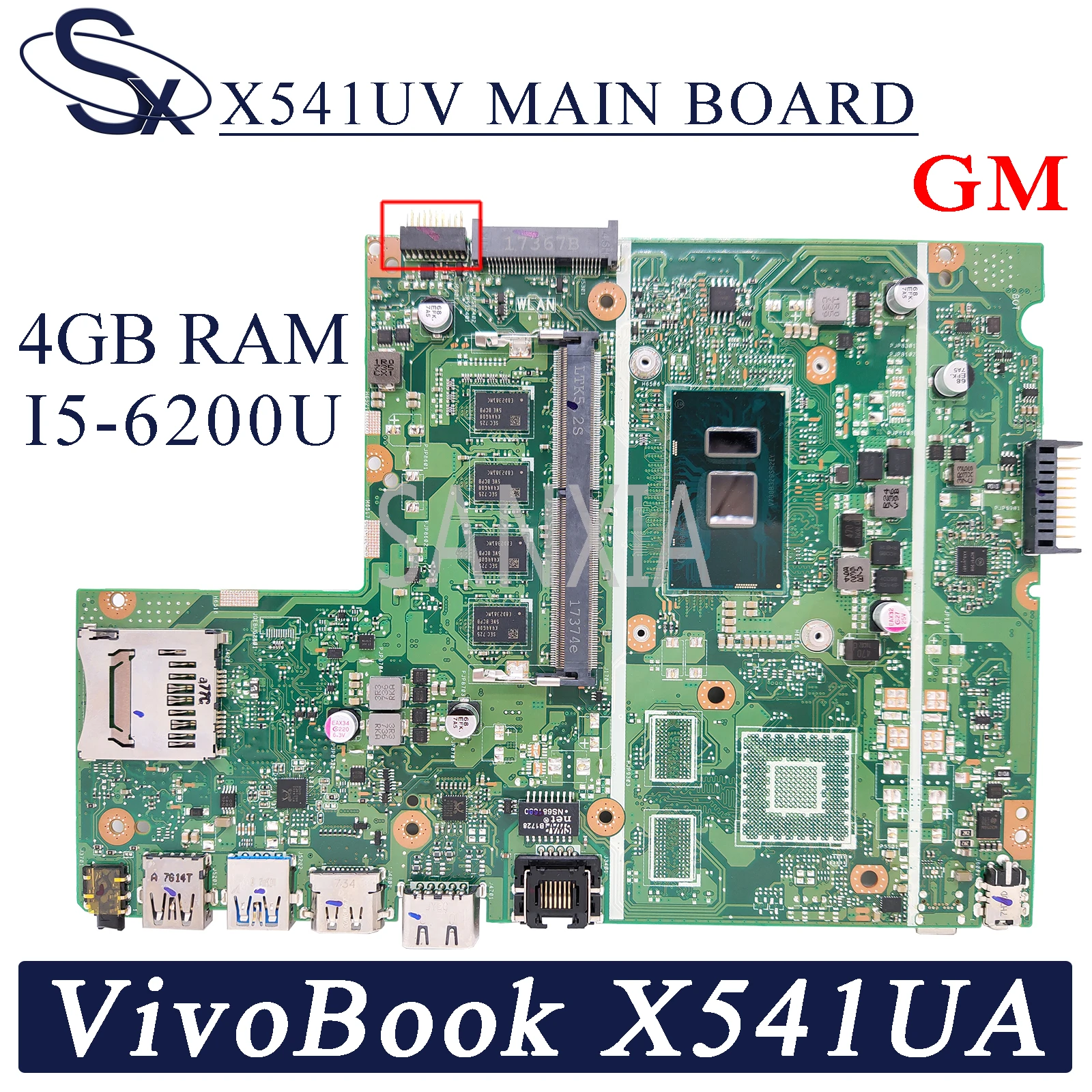 Материнская плата KEFU X541UV для ноутбука ASUS VivoBook X541UA X541U оригинальная материнская