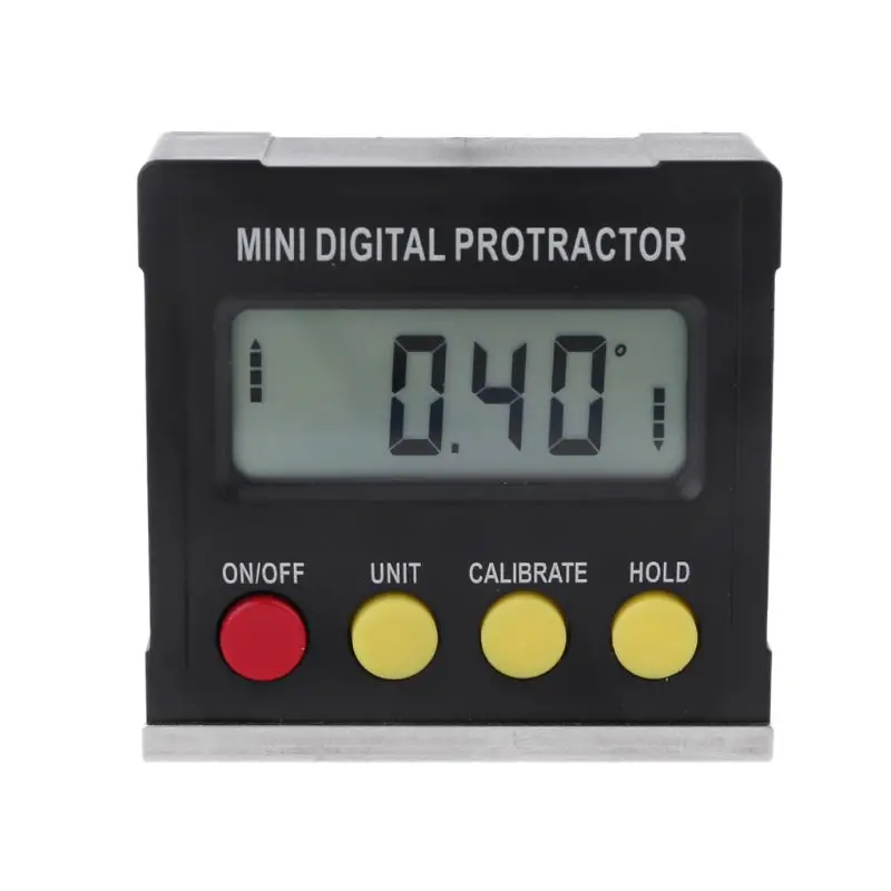 360 Degree Digital Protractor Inclinometer Electronic Level Box Magnetic Base Measuring Tools
360 Degree Digital Protractor Inclinometer Electronic Level Box Magnetic Base Measuring Tools