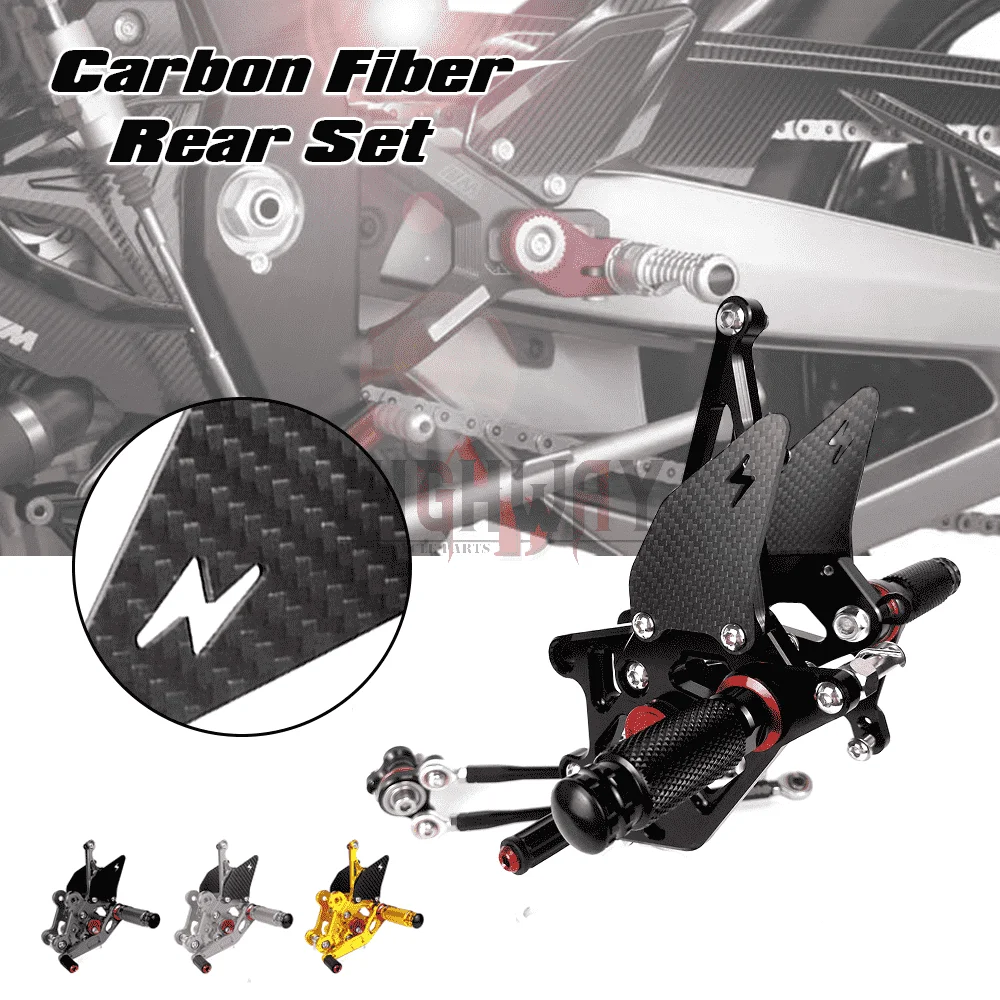 Motorcycle CNC & Carbon Fiber Footrest Rear Sets Adjustable Rearset Foot Pegs for HONDA CBR600RR F5 CBR 600 RR 2007-2019
Motorcycle CNC & Carbon Fiber Footrest Rear Sets Adjustable Rearset Foot Pegs for HONDA CBR600RR F5 CBR 600 RR 2007-2019