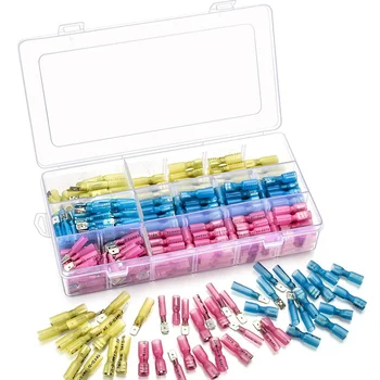 300PCS Assortment Male & Female Electrical Wire Splice Butt Waterproof Connectors Heat Shrink Crimp Terminals Kit AWG26-10
300PCS Assortment Male & Female Electrical Wire Splice Butt Waterproof Connectors Heat Shrink Crimp Terminals Kit AWG26-10