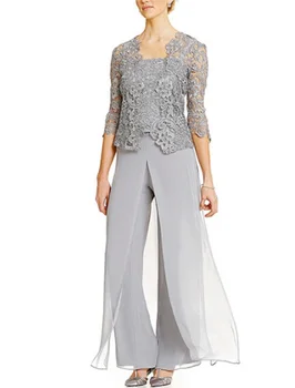 Mother of the Bride Dresses Pantsuit / Jumpsuit Square Neck Ankle-Length Chiffon with Lace
Mother of the Bride Dresses Pantsuit / Jumpsuit Square Neck Ankle-Length Chiffon with Lace
