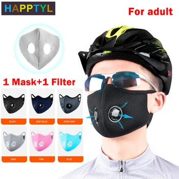HAPPTYL Anti PM2.5 Dust Mask Windproof Mask Double Valve With Replaceable Filter Cycling Sport Bicycle Bike Sport Face Mask
HAPPTYL Anti PM2.5 Dust Mask Windproof Mask Double Valve With Replaceable Filter Cycling Sport Bicycle Bike Sport Face Mask